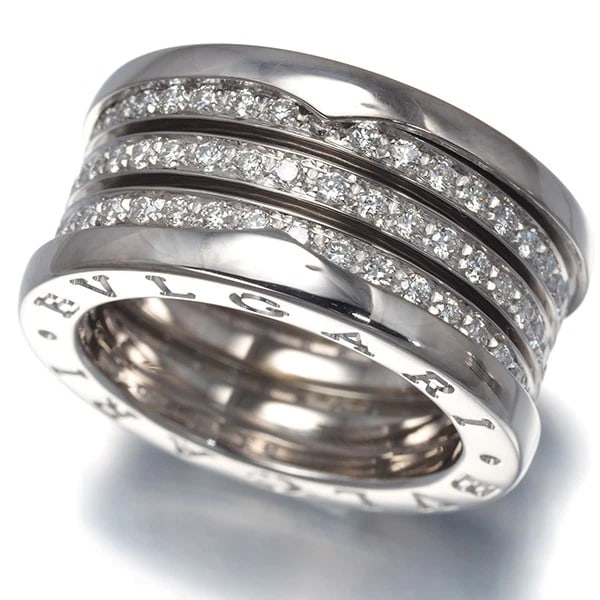 BVLGARI DIAMOND B.ZERO1 4-BAND FULL ETERNITY RING: BVLGARI Diamond B.Zero1 4-Band Full Eternity Ring Brand: BVLGARI Type/Style: Ring Material: 18K 750 White Gold Main Stone Natural Color: White Gold Size: US 5.75 - 6 Accessories: None Acce