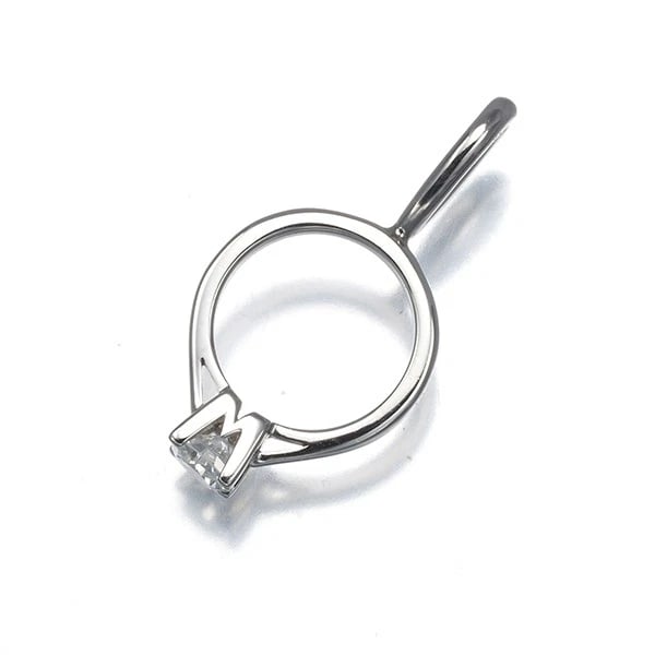 HARRY WINSTON DIAMOND HWRING SOLITAIRE PENDANT 950 PLATINUM: HARRY WINSTON Diamond HWRing Solitaire Pendant 950 Platinum Brand: HARRY WINSTON Type/Style: Pendant Material: 950 Platinum Main Stone Natural Color: Platinum Size: Design overall length: