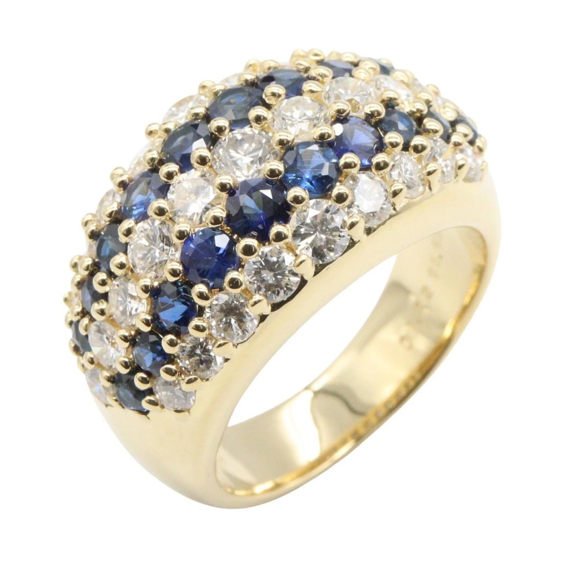 JEWELRY SAPPHIRE DIAMOND RING 18KYG (1 of 4)