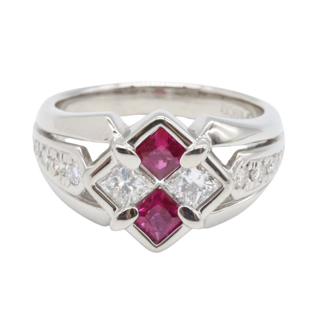 JEWELRY RUBY DIAMOND RING PT900 - 2