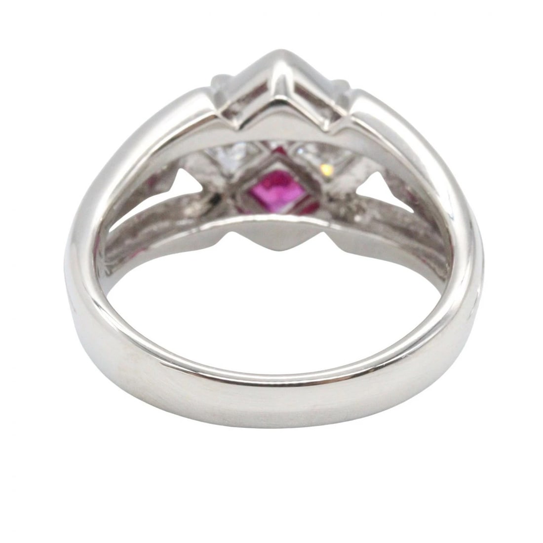 JEWELRY RUBY DIAMOND RING PT900 - 3