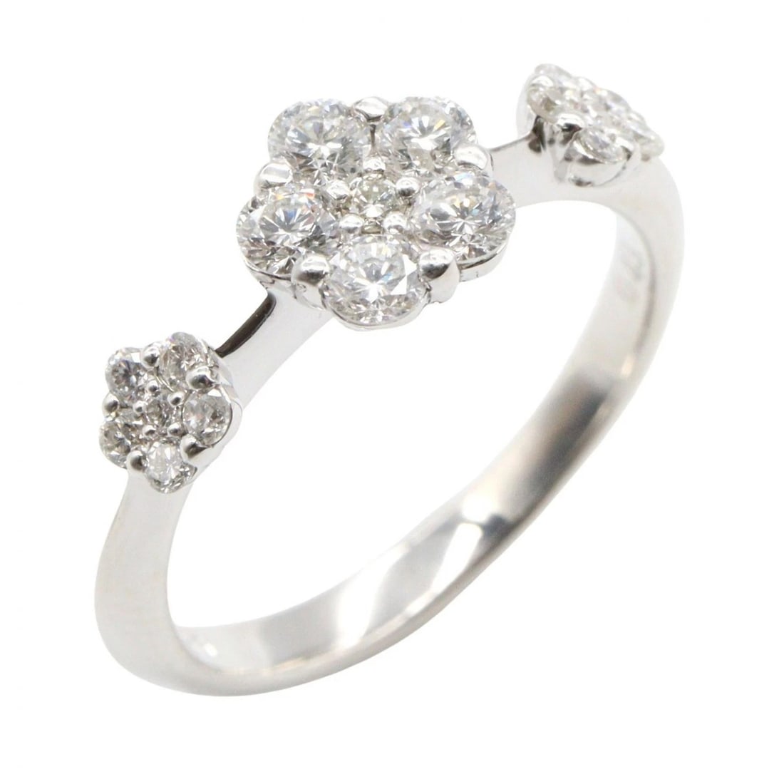 JEWELRY DIAMOND RING 18K WHITE GOLD: JEWELRY Diamond Ring 18K White Gold Brand: JEWELRY Type/Style: Ring Material: K18WG?White Gold? Main Stone Natural Color: Silver Size: 5.5 US Accessories: None Accessories Notice: When pur