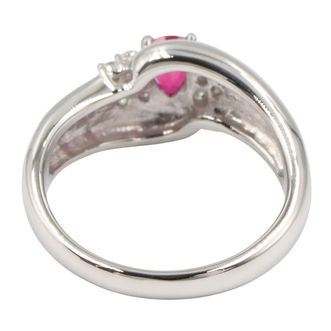 JEWELRY RUBY DIAMOND RING PT900 - 2