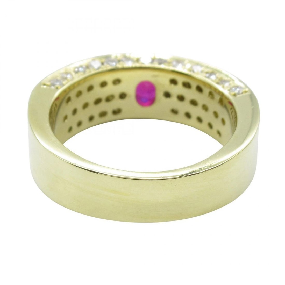 JEWELRY RUBY DIAMOND RING 18KYG - 3
