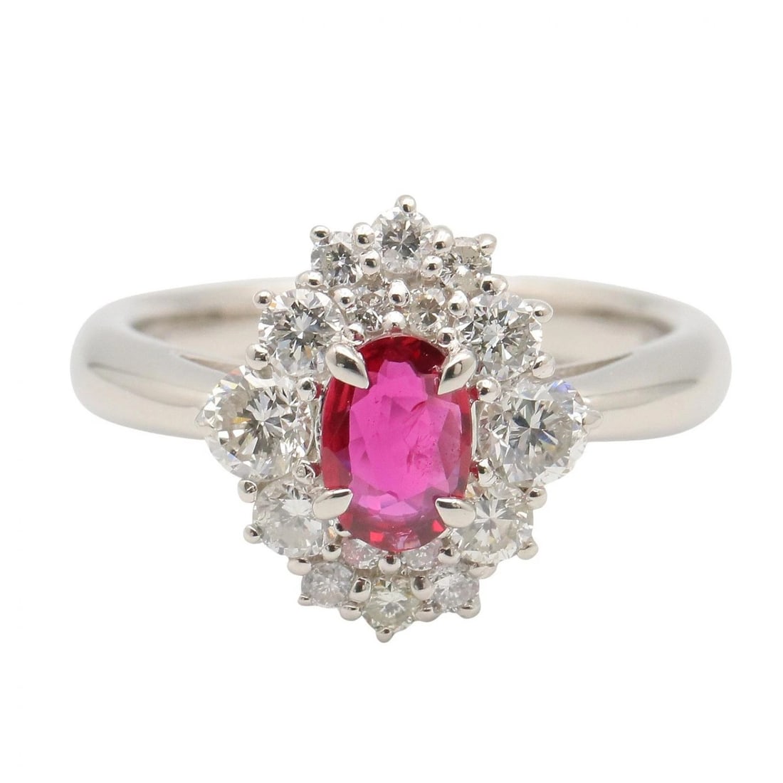 JEWELRY RUBY DIAMOND RING PT900 - 2