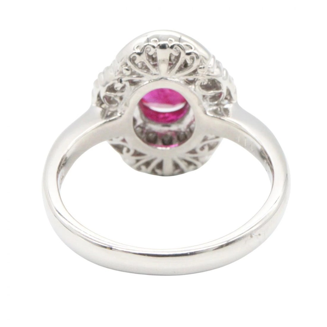 JEWELRY RUBY DIAMOND RING PT900 - 3