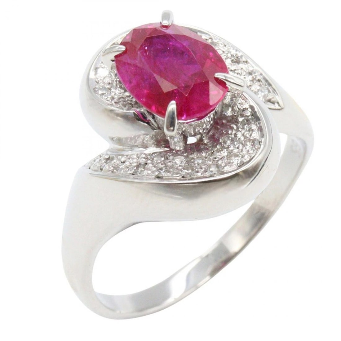 JEWELRY RUBY DIAMOND RING PT900 (1 of 3)