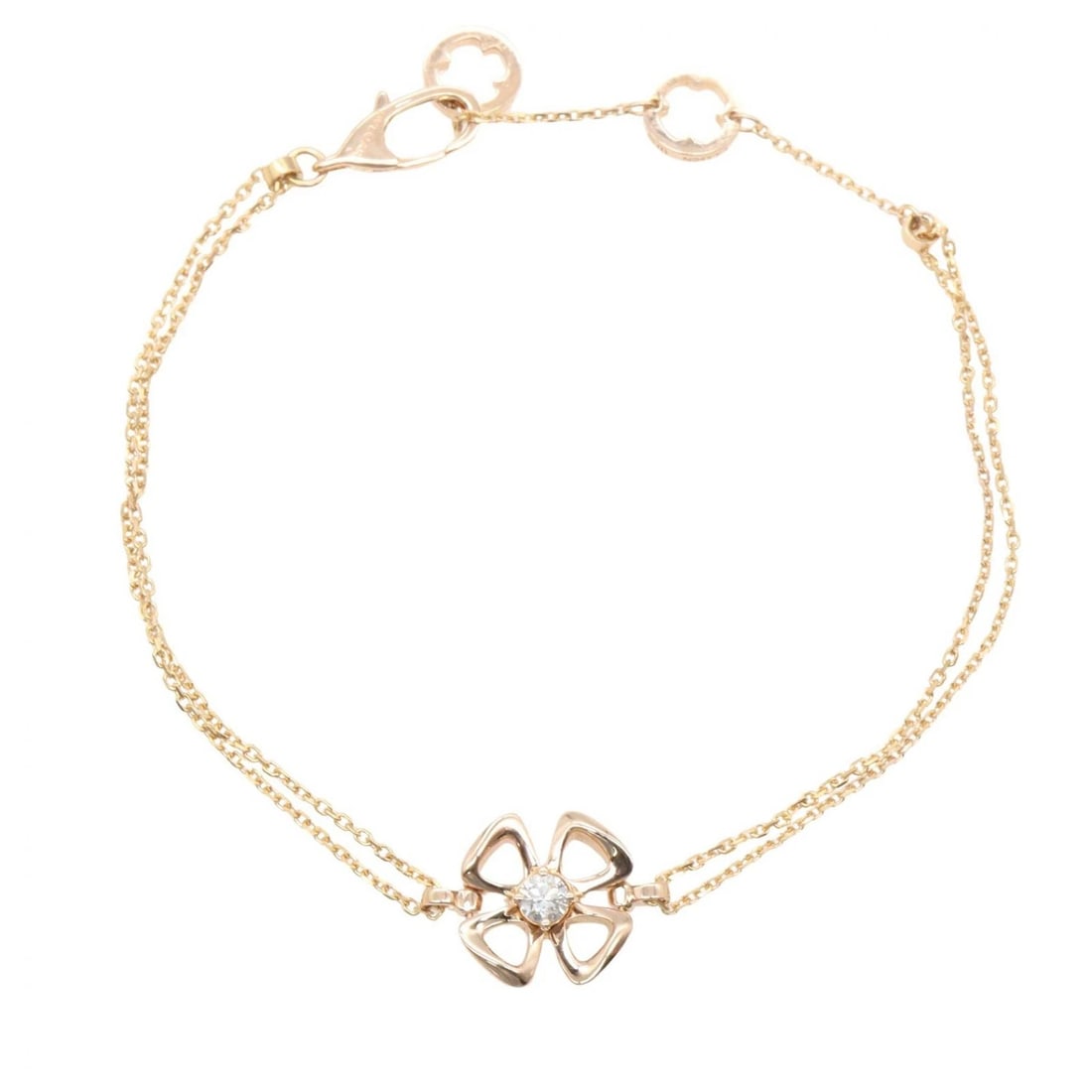 BVLGARI FIOREBA SM 1PD BRACELET DIAMOND: BVLGARI Fioreba SM 1PD Bracelet diamond Brand: BVLGARI Type/Style: Bracelet Material: K18PG?Rose Gold? Main Stone Natural Color: Gold Size: Band Length?17.5cm(6.9") Motif W?10mm x H?10mm(0.4" x 0.4")
