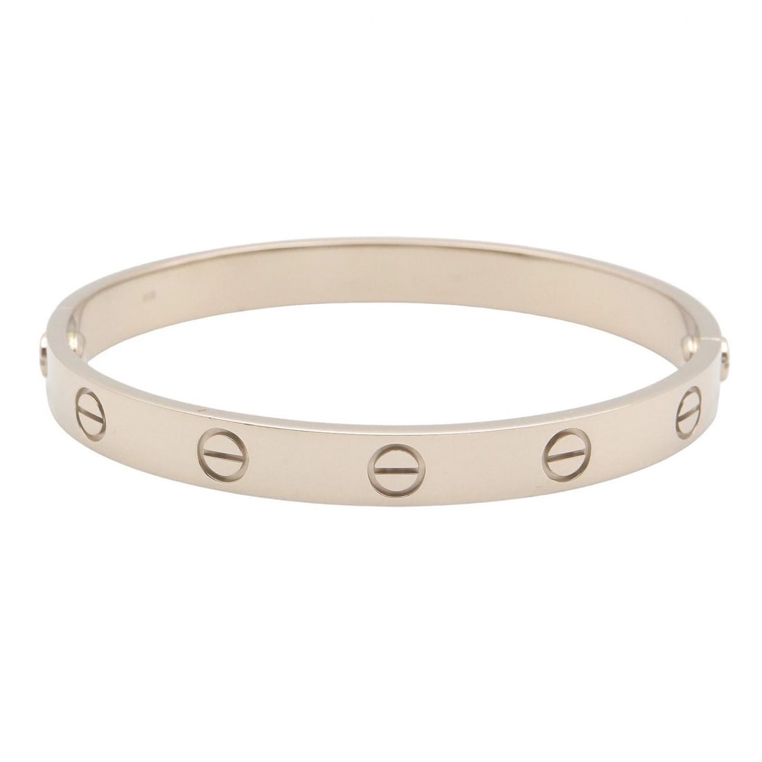 CARTIER LOVE BRACELET 18K WHITE GOLD: CARTIER Love Bracelet 18K White Gold Brand: CARTIER Type/Style: Bracelet Material: K18WG?White Gold? Color: Silver Size: Band Length?15cm(5.9") Accessories: None Accessories Notice: When p