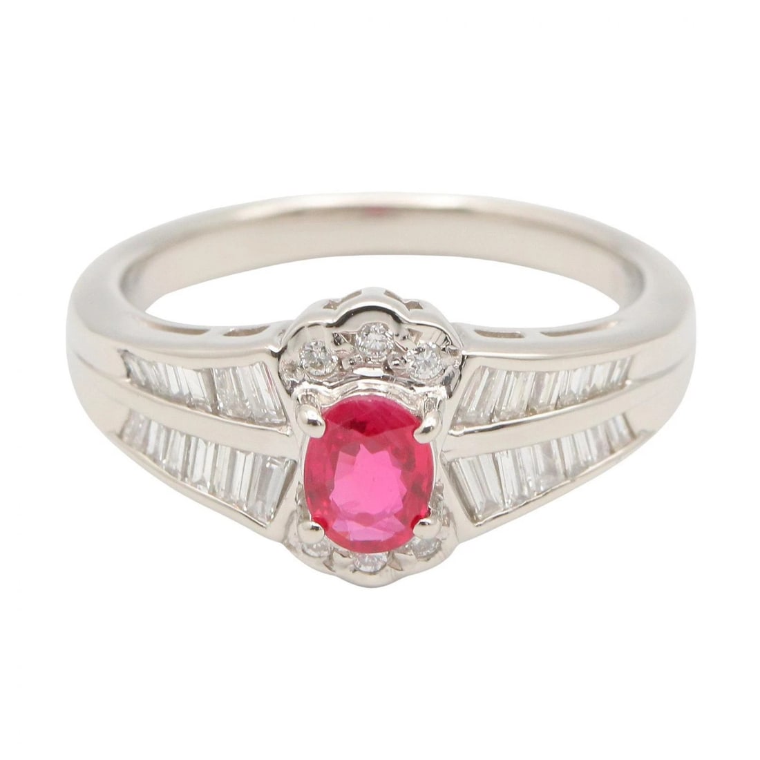 JEWELRY RUBY DIAMOND RING PT900 - 2