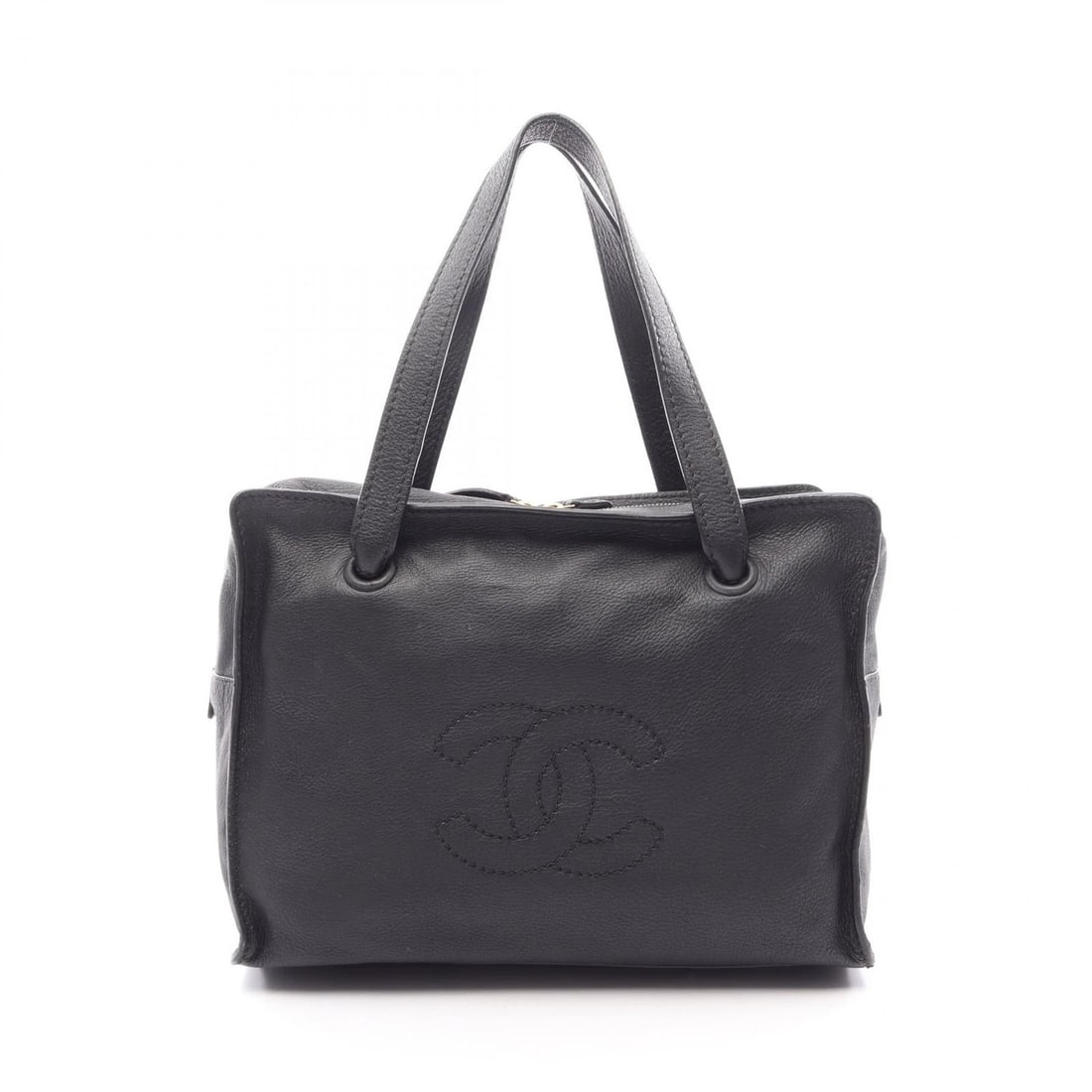 CHANEL COCO MARK TOTE BAG LEATHER BLACK GHW: CHANEL COCO Mark Tote Bag leather Black GHW Brand: CHANEL Type/Style: Tote Bag Material: Exterior Material leather Color: Exterior Color Black?ish colors Size: H:24cm x W:32cm x D:12.5cm (H:9.4" x W:1