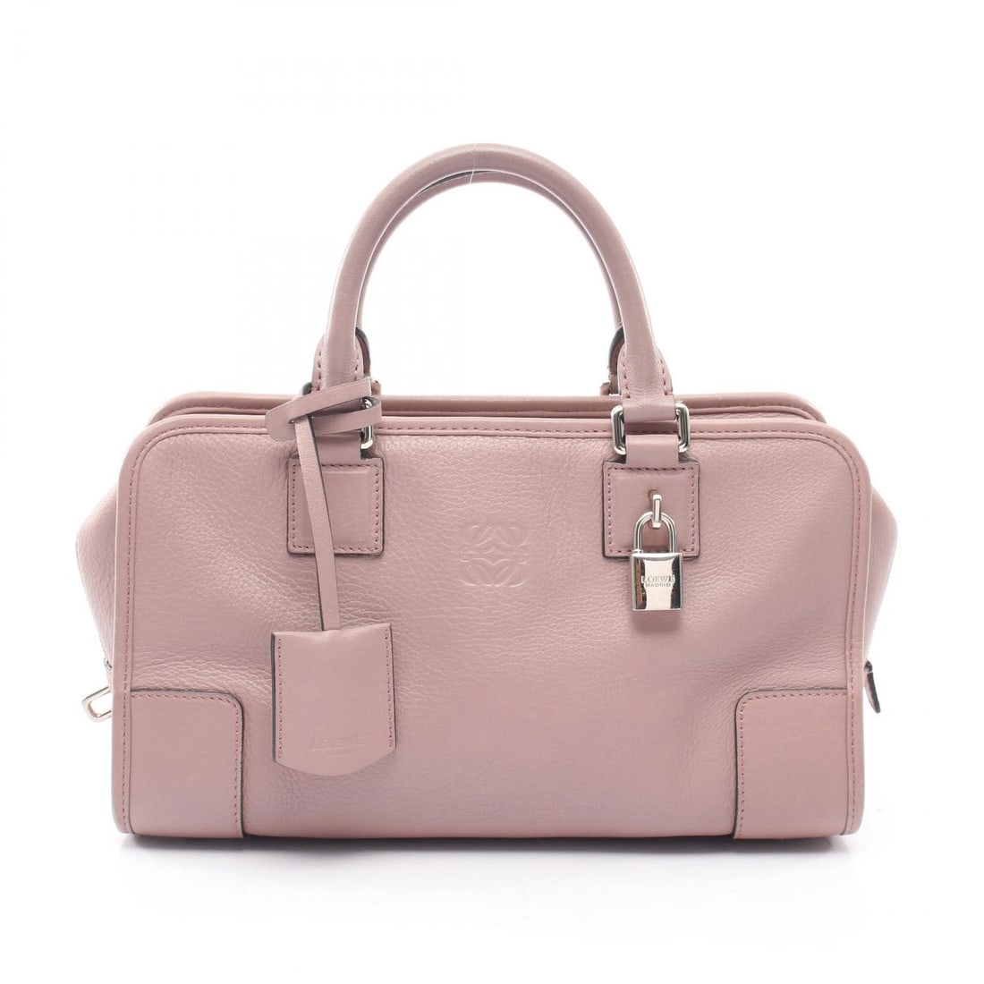 LOEWE AMASONA 28 HANDBAG LEATHER PINK: LOEWE Amasona 28 Handbag leather Pink Brand: LOEWE Type/Style: Handbag Material: Exterior Material leather Color: Exterior Color Pink?ish colors Size: H:16.5cm x W:29cm x D:13.5cm (H:6.5" x W:11.4" x 