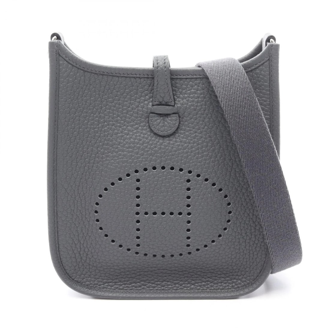 HERMES EVELYNE TPM SHOULDER BAG CLEMENCE LEATHER: HERMES Evelyne TPM Shoulder Bag Clemence leather Brand: HERMES Type/Style: Shoulder Bag Material: Exterior Material Taurillon Clemence and leather Color: Exterior Color Gray?ish colors Size: H:18cm x 