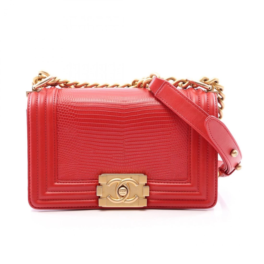 CHANEL BOY CHANEL SMALL CHAIN SHOULDER HANDBAG: CHANEL Boy Chanel Small Chain Shoulder Handbag Brand: CHANEL Type/Style: Shoulder Bag Material: Exterior Material leather Color: Exterior Color Red?ish colors Size: H:12cm x W:20cm x D:6cm (H:4.7" x W