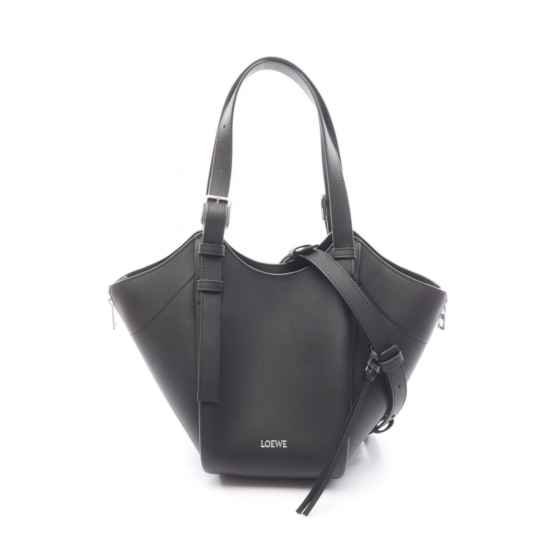 LOEWE HAMMOCK FLIP SHOULDER HANDBAG: LOEWE Hammock Flip Shoulder Handbag Brand: LOEWE Type/Style: Handbag Material: Exterior Material leather Color: Exterior Color Black?ish colors Size: H:21cm x W:14cm x D:21cm (H:8.3" x W:5.5" x D:8.3"