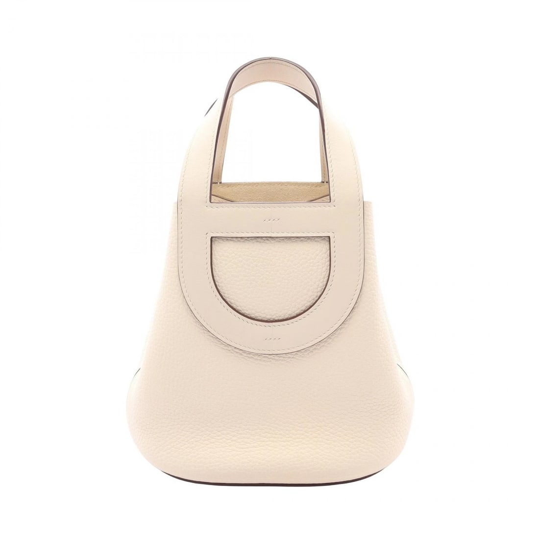 HERMES IN THE LOOP 18 HANDBAG CLEMENCE LEATHER: HERMES In the Loop 18 Handbag Clemence leather Brand: HERMES Type/Style: Handbag Material: Exterior Material Taurillon Clemence and leather Color: Exterior Color Nata / Beige?ish colors Size: (H:7.9" 