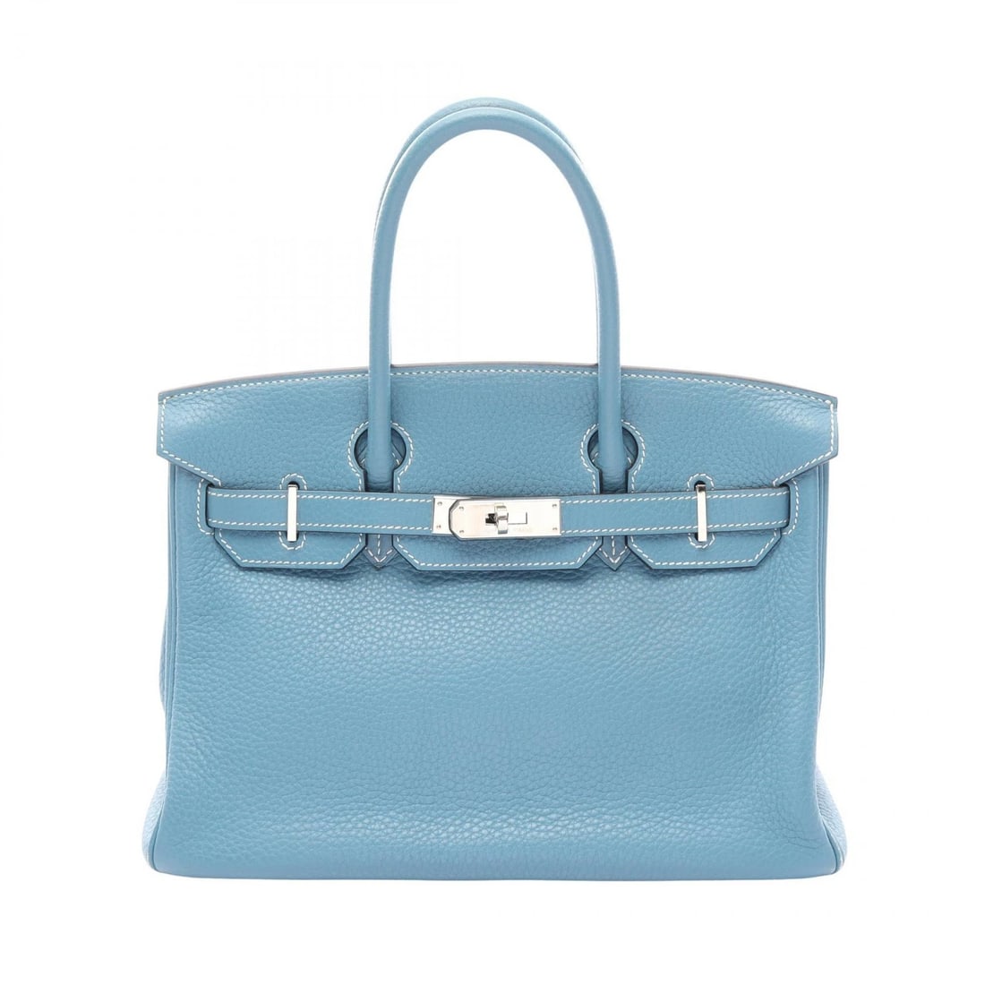HERMES BIRKIN 30 HANDBAG M TAURILLON CLEMENCE LEATHER: HERMES Birkin 30 Handbag M Taurillon Clemence leather Brand: HERMES Type/Style: Handbag Material: Exterior Material Taurillon Clemence and leather and Taurillon Clemence Color: Exterior Color Blue jea