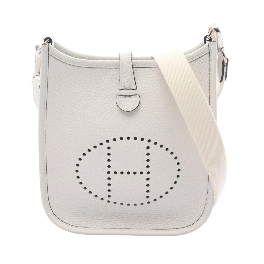 HERMES EVELYNE TPM SHOULDER CROSSBODY BAG K TAURILLON: HERMES Evelyne TPM Shoulder crossbody Bag K Taurillon Brand: HERMES Type/Style: Shoulder Bag Material: Exterior Material Taurillon Clemence and leather and Taurillon Clemence Color: Exterior Color Whi