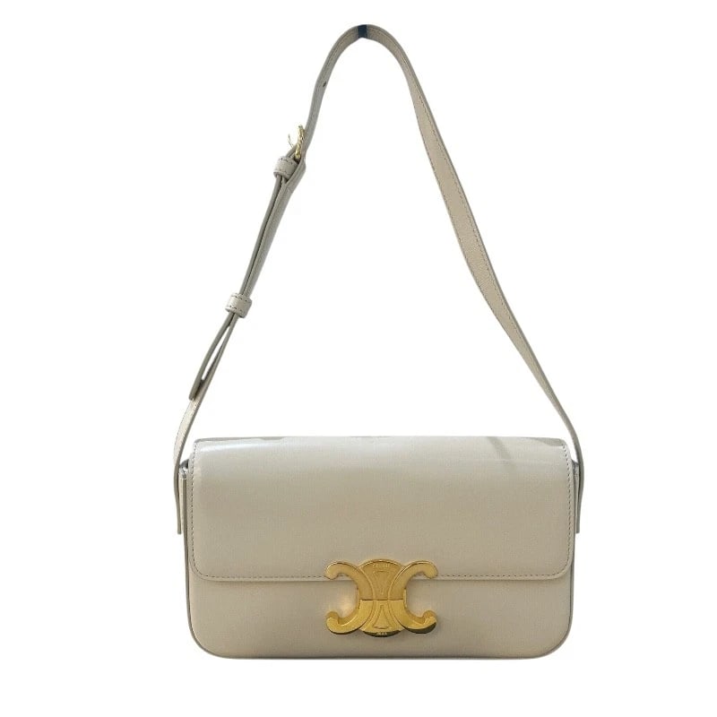 CELINE SHOULDER BAG CLAUDE SHOULDER BAG: CELINE Shoulder Bag Claude Shoulder Bag Brand: CELINE Type/Style: Shoulder Bag Material: Calfskin Color: Gold Hardware Size: W8.1 x H4.5 x D1.6inch Accessories: None Accessories Notice: Wh