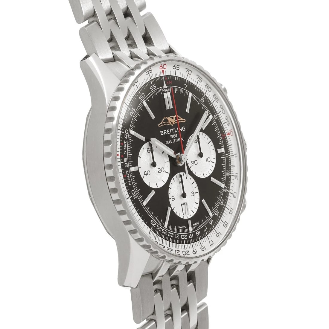 BREITLING NAVITIMER CHRONOGRAPH BLACK/SILVER WATCH - 3