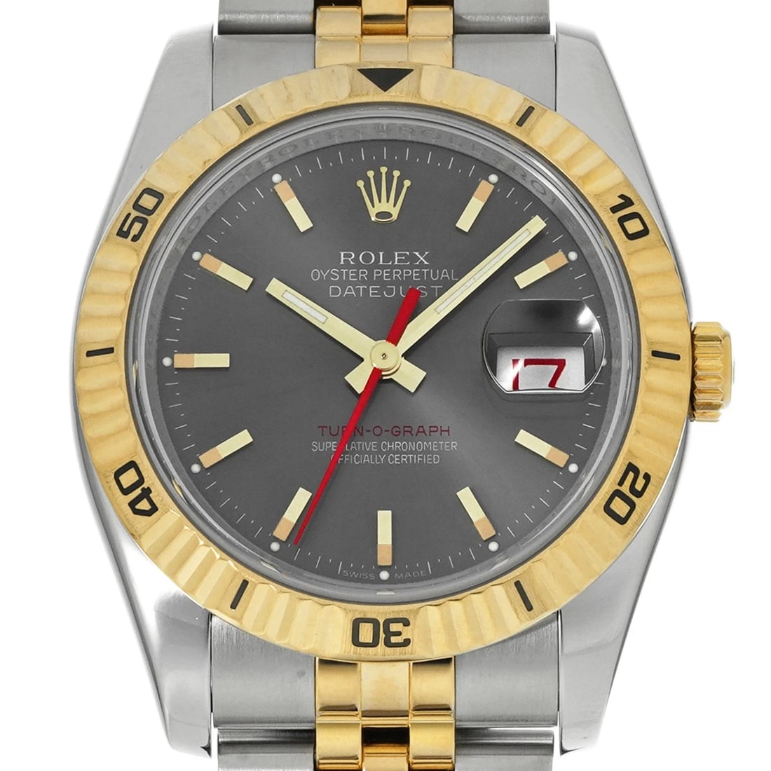 ROLEX DATEJUST GRAY WATCH - 4