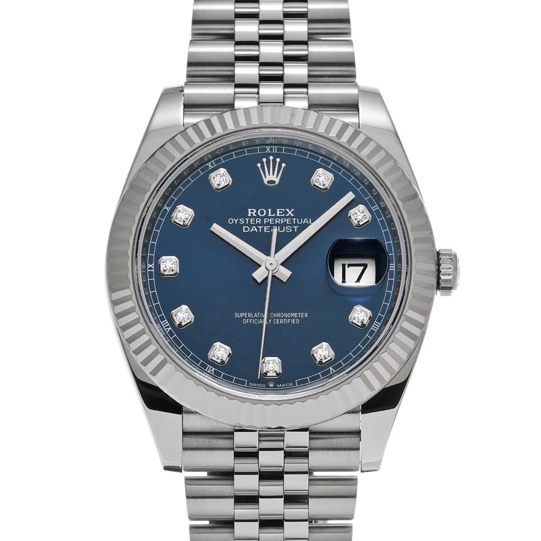 ROLEX DATEJUST BRIGHT BLUE/DIAMOND WATCH: ROLEX Datejust Bright blue/diamond Watch Brand: ROLEX Type/Style: Wristwatch Material: Band Material Stainless steel, Case Material Stainless steel Color: Dial Color Bright blue/diamond Size: ?Case? H