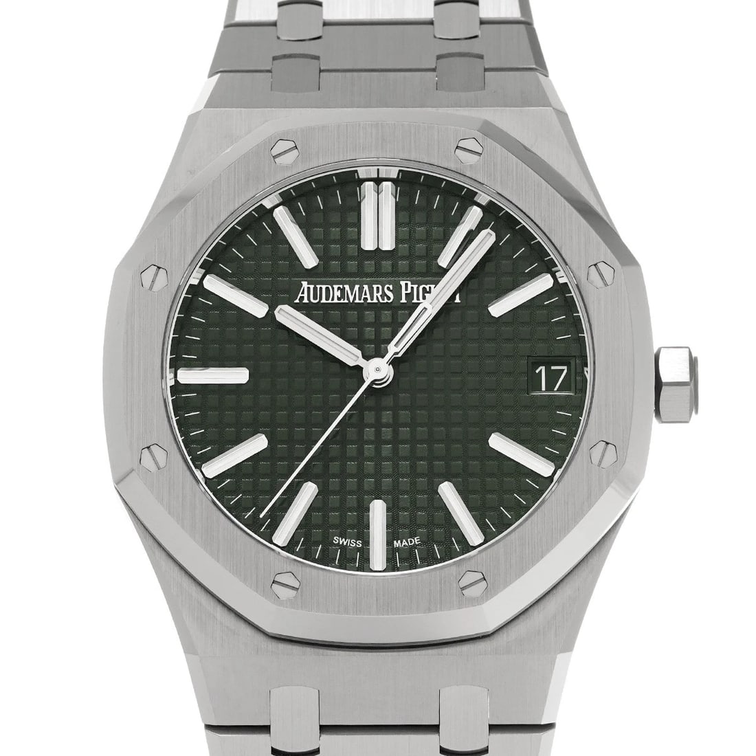 AUDEMARS PIGUET ROYAL OAK AUTOMATIC KHAKI WATCH: AUDEMARS PIGUET Royal Oak Automatic khaki Watch Brand: AUDEMARS PIGUET Type/Style: Wristwatch Material: Band Material Stainless steel, Case Material Stainless steel Color: Dial Color khaki Size: ?Case