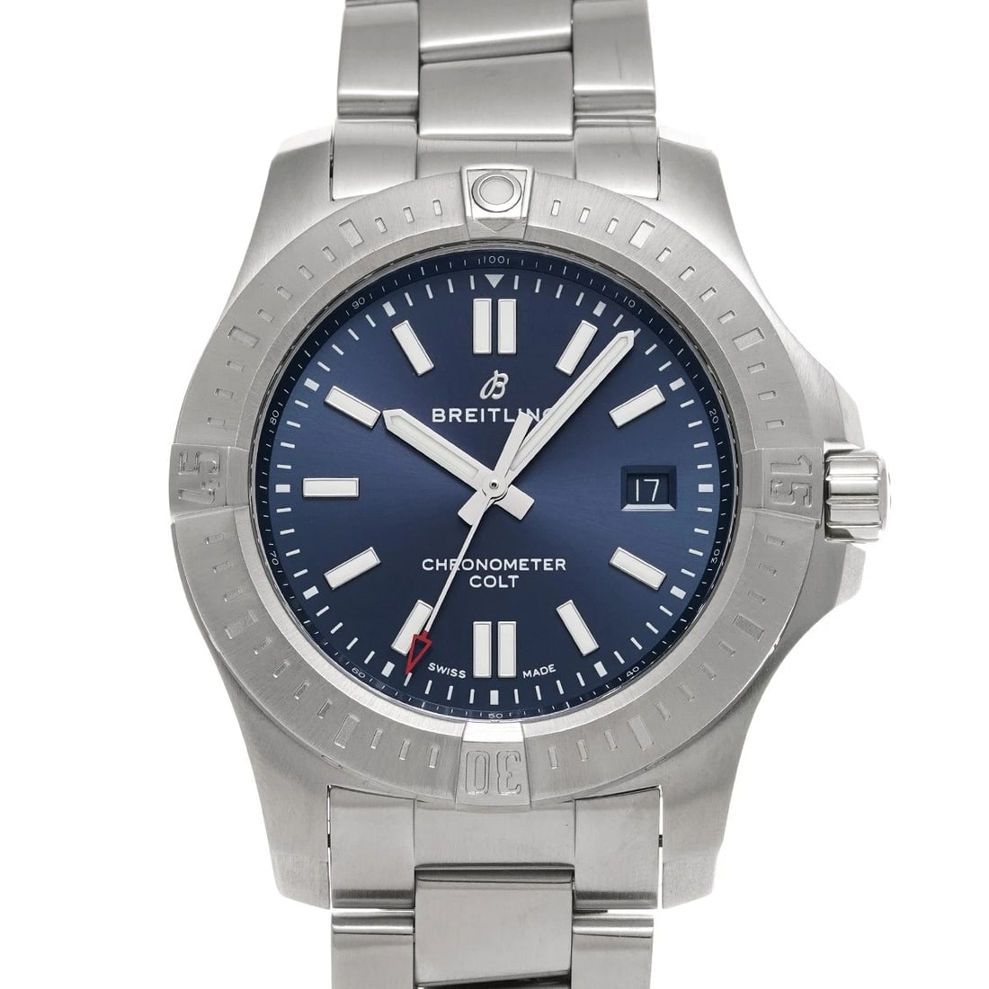 BREITLING AUTOMATIC BLUE WATCH: BREITLING automatic blue Watch Brand: BREITLING Type/Style: Wristwatch Material: Band Material Stainless steel, Case Material Stainless steel Color: Dial Color blue Size: ?Case? H/About 44mm W/About 4