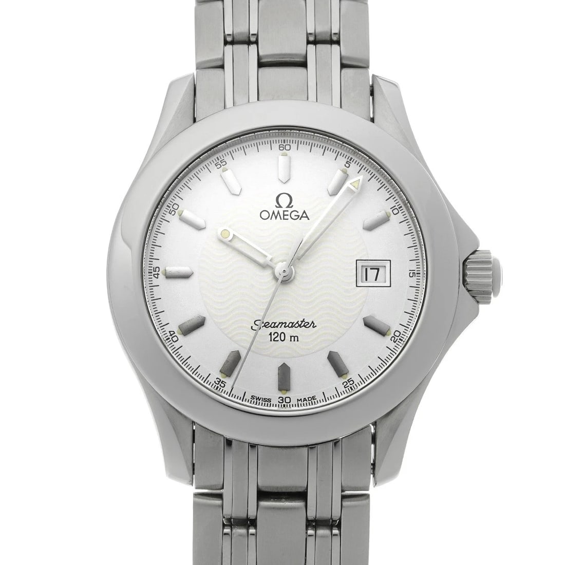 OMEGA SEAMASTER WHITE WATCH: OMEGA Seamaster white Watch Brand: OMEGA Type/Style: Wristwatch Material: Band Material Stainless steel, Case Material Stainless steel Color: Dial Color white Size: ?Case? H/About 36.25mm W/About 36.2