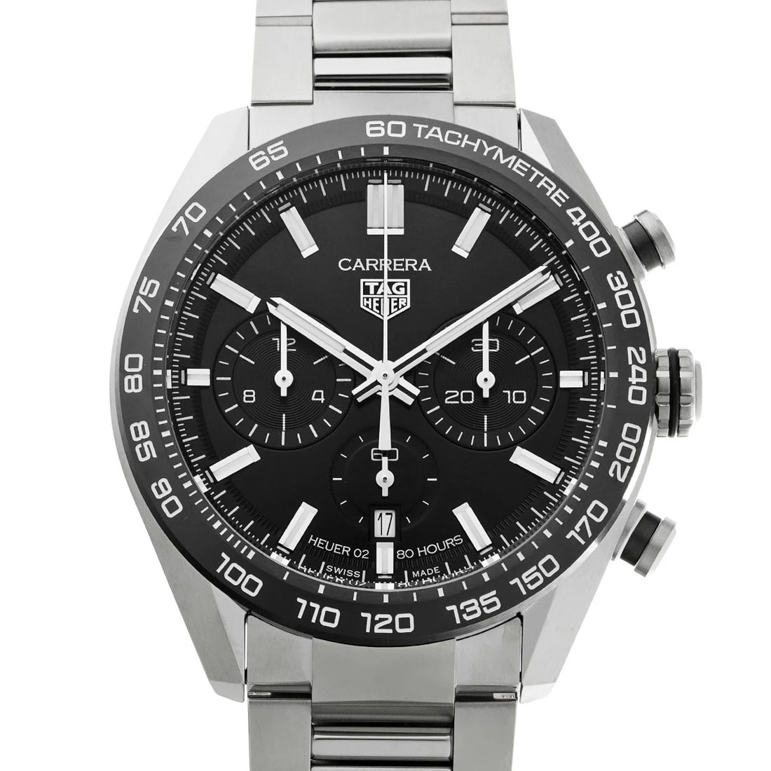 TAG HEUER CARRERA CALIBER CHRONOGRAPH BLACK WATCH: TAG HEUER Carrera Caliber Chronograph black Watch Brand: TAG HEUER Type/Style: Wristwatch Material: Band Material Stainless steel, Case Material Stainless steel Color: Dial Color black Size: ?Case? H/