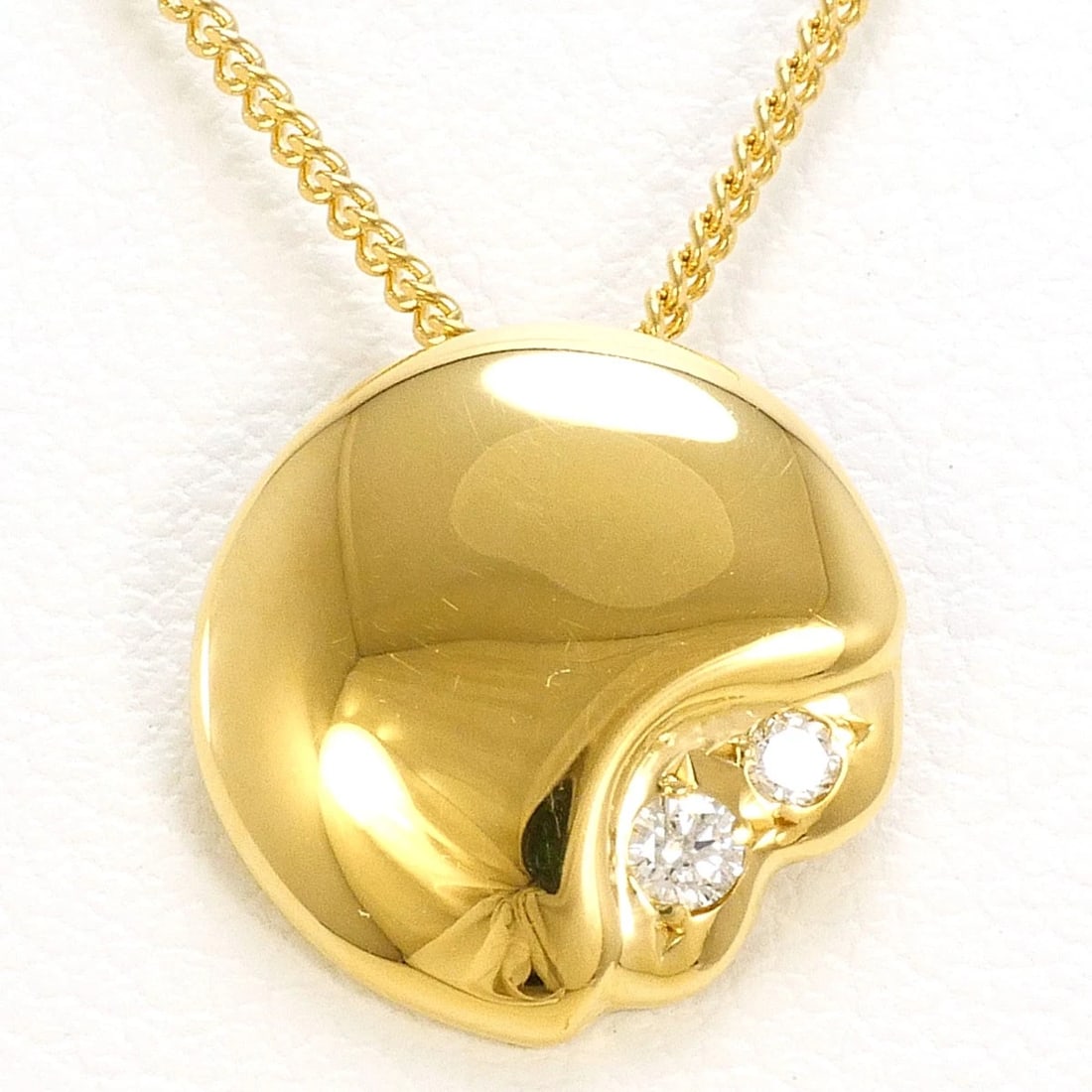 K18 18K GOLD NECKLACE DIAMOND: K18 18k gold Necklace Diamond Brand: No Brand Type/Style: Necklace Material: 18k gold, Main Stone/Creation Diamond Color: Gold Size: Total length40cm Accessories: None Accessories Notice: When