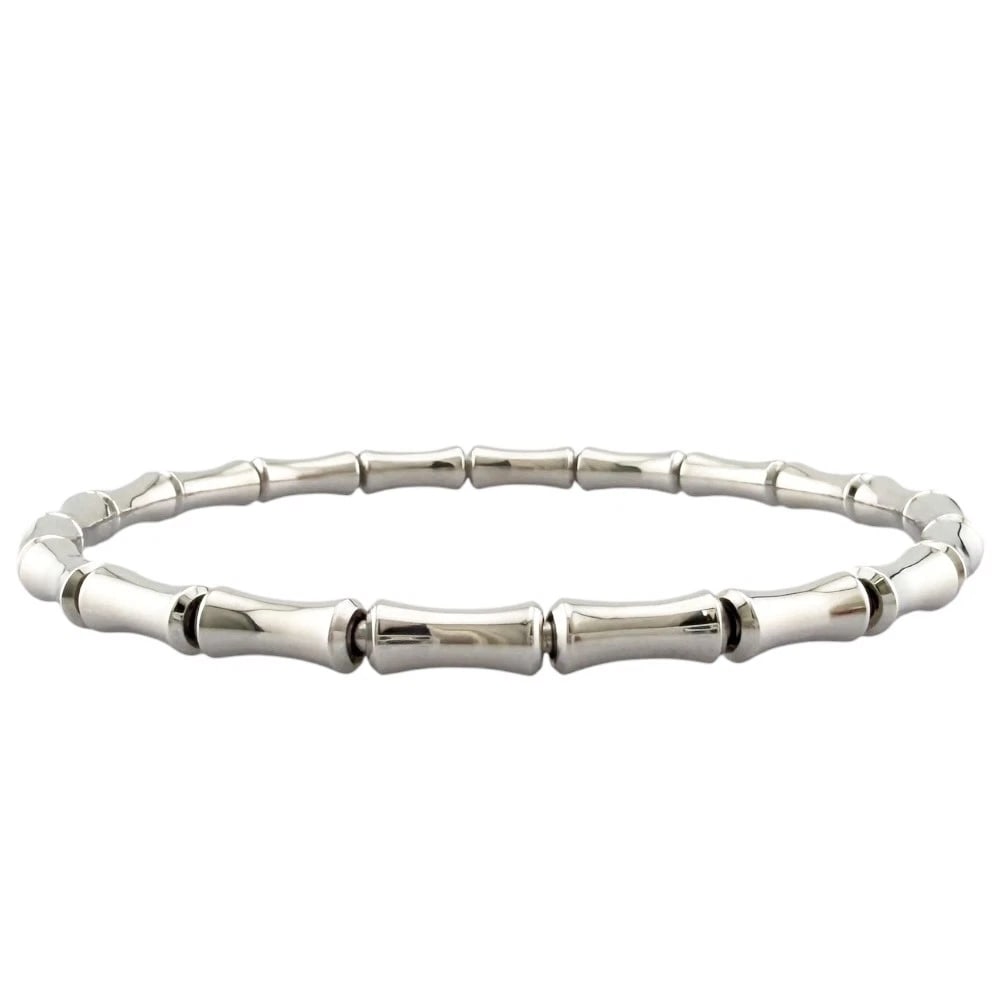 GUCCI BRACELET K18 WHITE GOLD: GUCCI Bracelet K18 white gold Brand: GUCCI Type/Style: Bracelet Material: K18 white gold Color: Silver Size: Total Length:16cm High limit:3.0mm Stretchable Accessories: None Accessories No