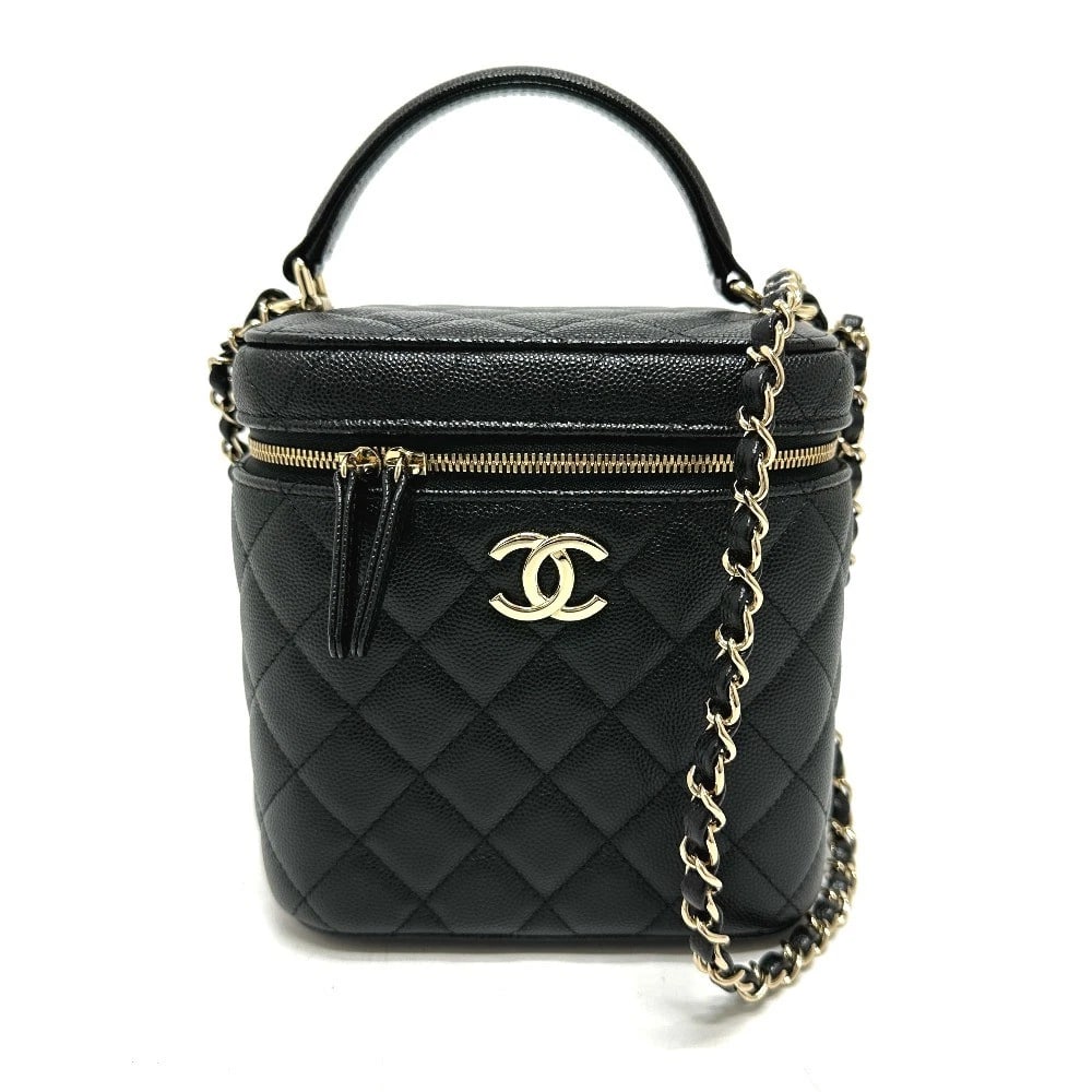 CHANEL CC MARK MATELASSE 2WAY CHAIN VANITY BAG (1 of 8)