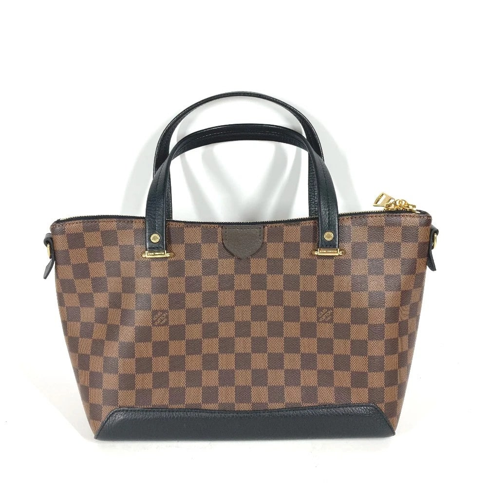 LOUIS VUITTON DAMIER HYDE PARK BAG: LOUIS VUITTON Damier Hyde Park Bag Brand: LOUIS VUITTON Type/Style: Shoulder Bag Material: Damier Canvas Color: Ebene / Brown Size: W12.2?H8.7?D5.3inch / W31cm H22cm D13.5cm Accessories: None