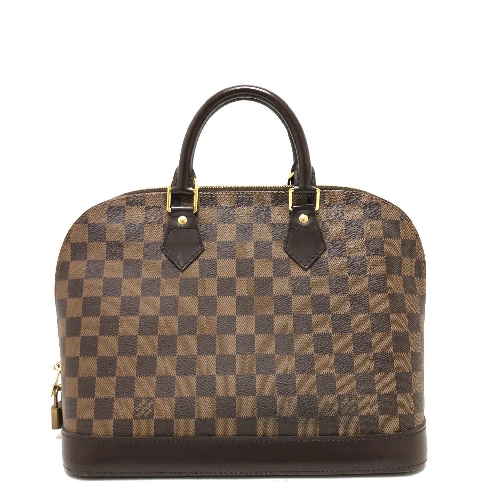 LOUIS VUITTON DAMIER ALMA BAGS TOTE BAG HAND BAG: LOUIS VUITTON Damier Alma Bags Tote Bag Hand Bag Brand: LOUIS VUITTON Type/Style: Hand Bag Material: Damier Canvas Color: Ebene / Brown / GoldHardware Size: W11.8?H9.4?D6.3inch / W30cm H24cm D16cm Han