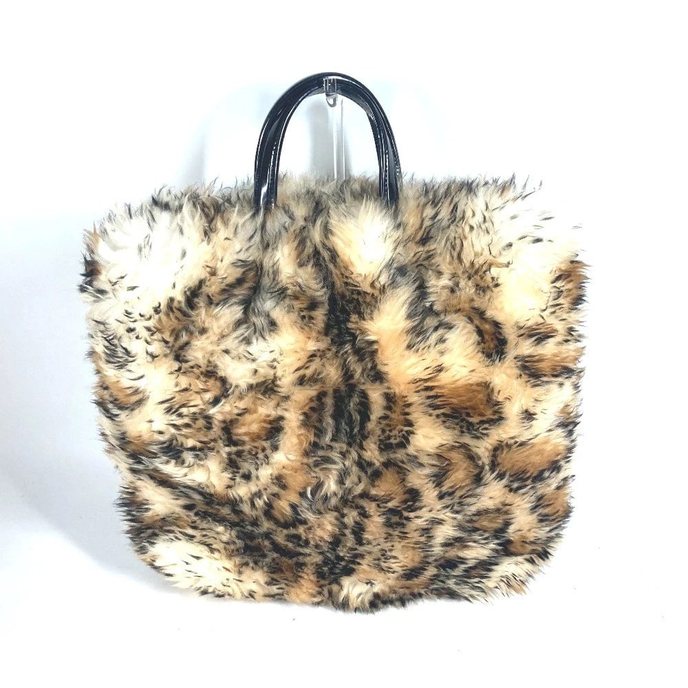 LOUIS VUITTON ANIMAL COLLECTION SAC PLAT SHOULDER HAND BAG: LOUIS VUITTON Animal Collection Sac Plat Shoulder Hand Bag Brand: LOUIS VUITTON Type/Style: Hand Bag Material: Mouton / Leather Color: Beige/Black Size: W16.1?H15.0?D5.5inch / W41cm H38cm D14cm Ac