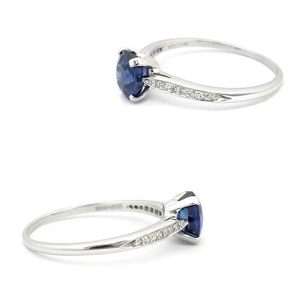 TIFFANY & CO. SAPPHIRE DIAMOND RING - 3