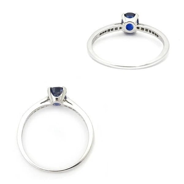 TIFFANY & CO. SAPPHIRE DIAMOND RING - 4