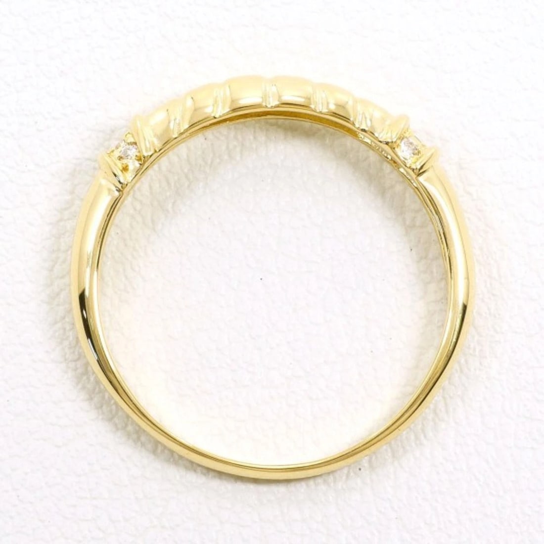 18K YELLOW GOLD RING DIAMOND - 2