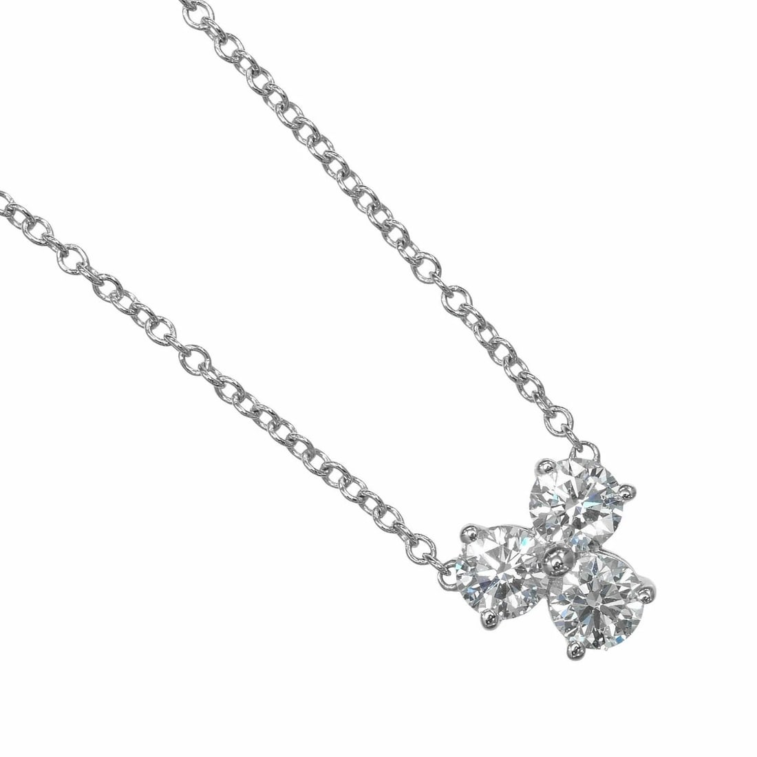 TIFFANY & CO ARIA DIAMOND NECKLACE: Tiffany & Co Aria Diamond Necklace Brand: Tiffany & Co. Type/Style: Necklace Material: Pt950 Color: PT Size: Size: Approx. 40 cm Accessories: None Accessories Notice: When purchasing pre-o