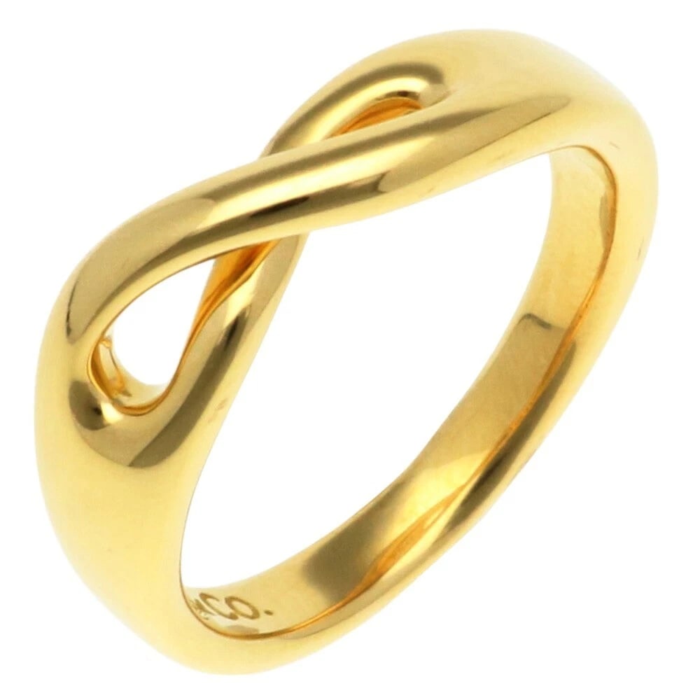 TIFFANY & CO. INFINITY RING: Tiffany & Co. Infinity Ring Brand: Tiffany & Co. Type/Style: Ring Material: 18K Yellow Gold Color: YG Size: US 4.75 Accessories: None Accessories Notice: When purchasing pre-owned goods, p