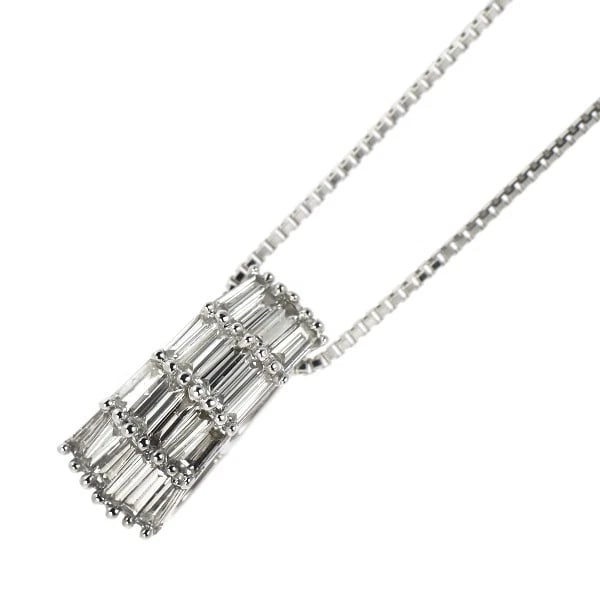 K18WG DIAMOND PENDANT NECKLACE: K18WG DIAMOND PENDANT NECKLACE Brand: None Type/Style: pendant necklace Material: K18WG Color: WG Size: Necklace: Chain Length ?50.5 Length/Width/Diameter13.2 Width/Thickness5.9 Accessories: None