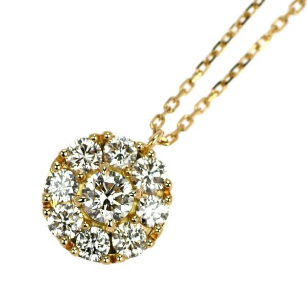 K18YG DIAMOND PENDANT NECKLACE: K18YG DIAMOND PENDANT NECKLACE Brand: None Type/Style: pendant necklace Material: K18YG Color: YG Size: Necklace: Chain Length 40 Length/Width/Diameter10.9 Accessories: None Accessories Notice: When