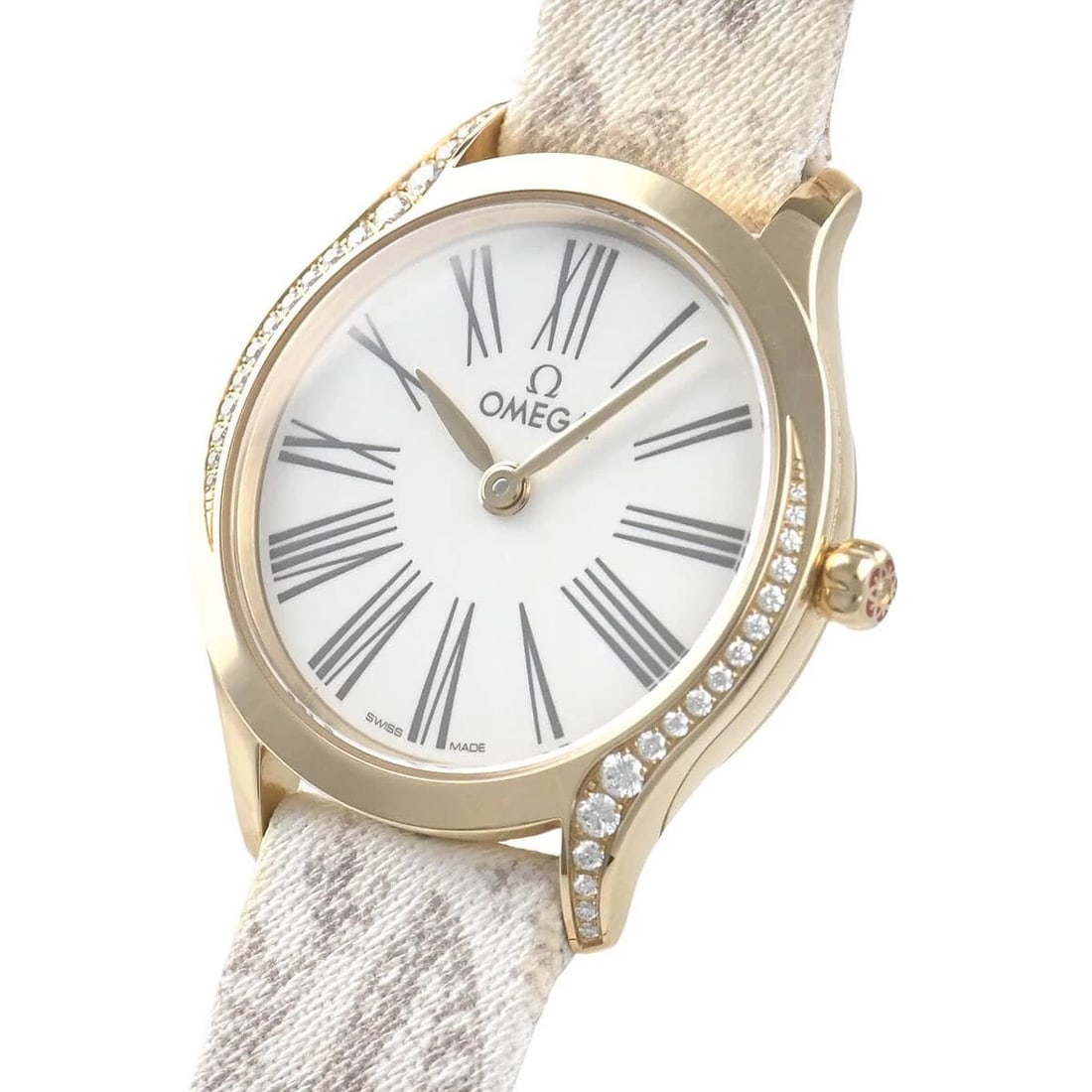 OMEGA DE VILLE MINI TRESOR WATCH: OMEGA De Ville Mini Tresor Watch Brand: OMEGA Type/Style: Wristwatch Material: Case Material Moonshine Gold Color: Dial Color white Size: Case Size Case Size: 26.0mm Accessories: None Accessories