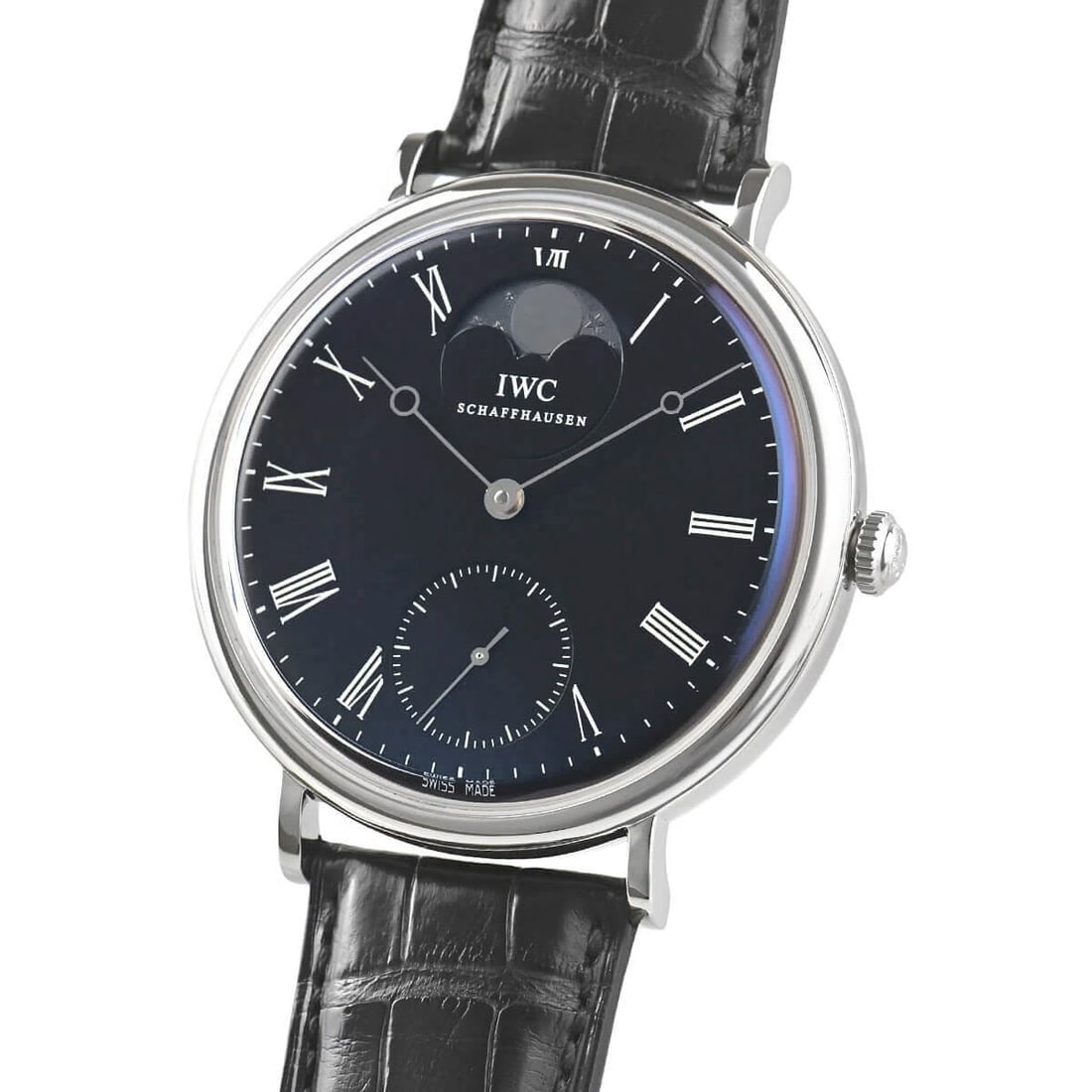 IWC PORTOFINO WATCH: IWC Portofino Watch Brand: IWC Type/Style: Wristwatch Material: Case Material stainless Color: Dial Color black Size: Case Size Case Size: 46.0mm Accessories: None Accessories Notice: When purchasing