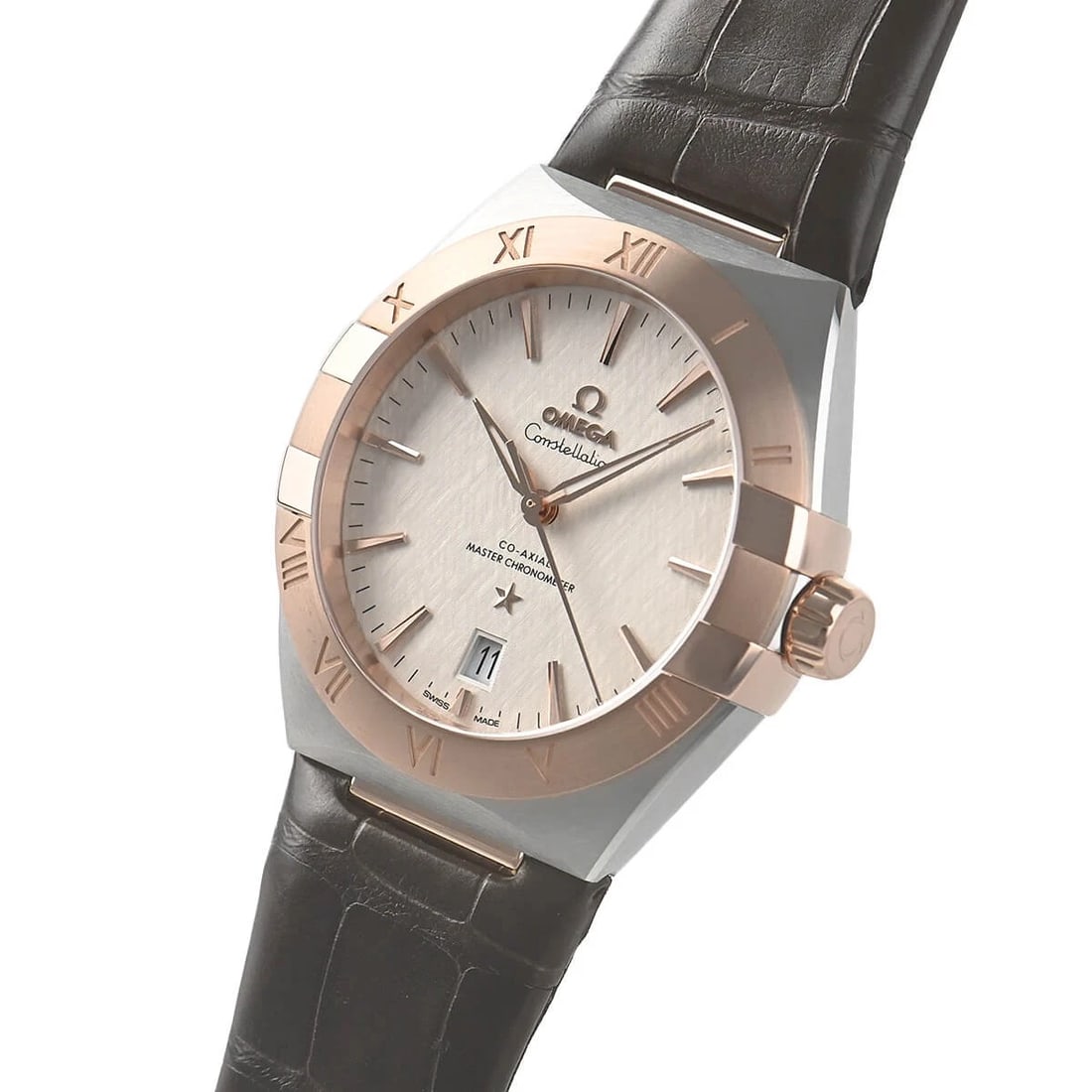 OMEGA CONSTELLATION WATCH: OMEGA Constellation Watch Brand: OMEGA Type/Style: Wristwatch Material: Case Material Stainless Steel Sedona Gold Color: Dial Color Silver Size: Case Size Case Size: 39.0mm Accessories: None