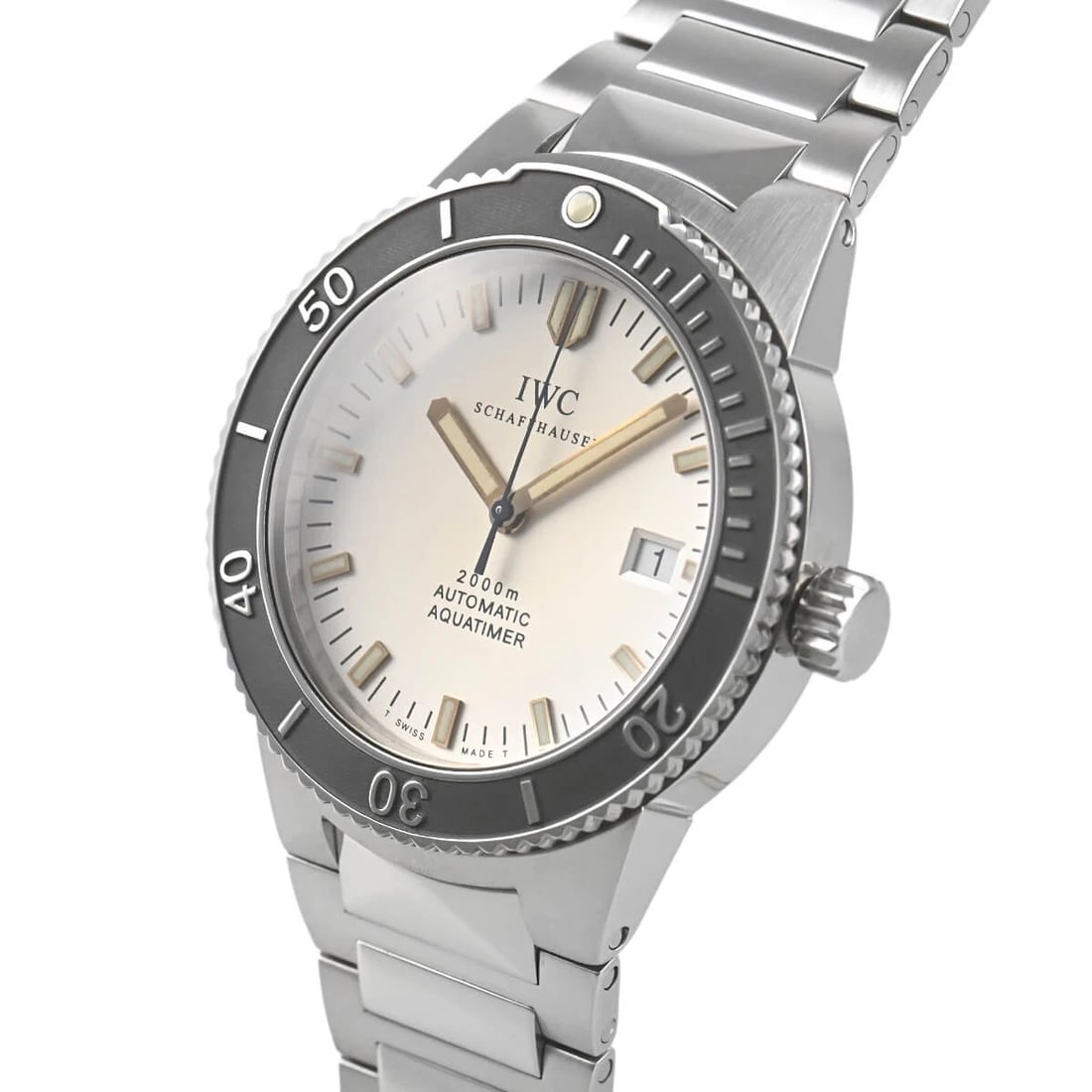 IWC GST AQUATIMER WATCH: IWC GST Aquatimer Watch Brand: IWC Type/Style: Wristwatch Material: Case Material stainless Color: Dial Color Silver Size: Case Size Case Size: 42.0mm Accessories: None Accessories Notice: