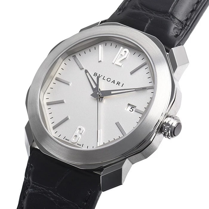 BVLGARI OCTO ROMA WATCH: BVLGARI Octo Roma Watch Brand: BVLGARI Type/Style: Wristwatch Material: Case Material stainless Color: Dial Color Silver Size: Case Size Case Size: 41.0mm Accessories: None Accessories Not