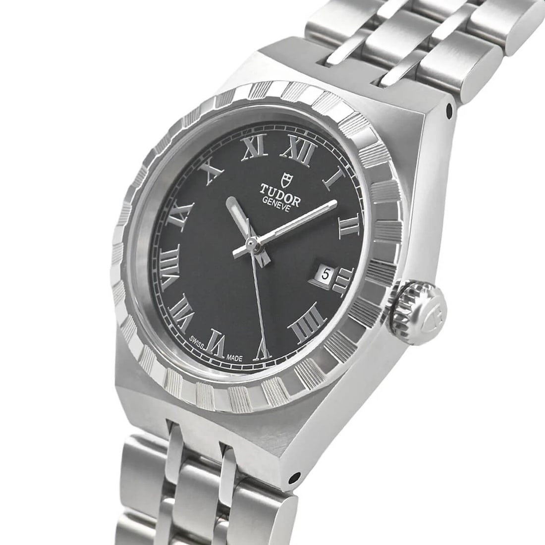 TUDOR TUDOR ROYAL WATCH: Tudor Tudor Royal Watch Brand: Tudor Type/Style: Wristwatch Material: Case Material stainless Color: Dial Color black Size: Case Size Case Size: 28.0mm Accessories: None Accessories Notice