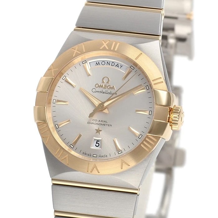 OMEGA CONSTELLATION CO-AXIAL CHRONOMETER WATCH: OMEGA Constellation Co-Axial Chronometer Watch Brand: OMEGA Type/Style: Wristwatch Material: Case Material Stainless steel and yellow gold Color: Dial Color Silver Size: Case Size Case Size: 38.0mm